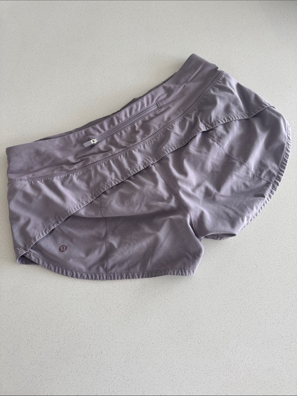 lululemon athletica Lavender Yoga Running Shorts with Liner